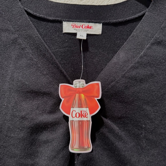 Sold Out Diet Coke Girlie Bow Cardigan XL – Coquette Pop, Indie Sleaze, Y2K NWT - Picture 3 of 8